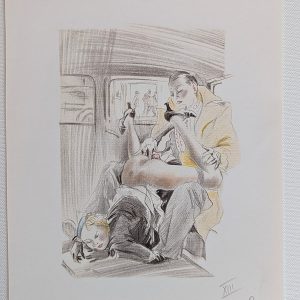 Dessin d'un homme qui insère ses doigts dans une femme