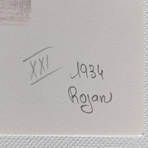 Signature de l'artiste Rojan