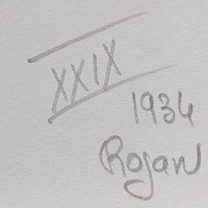 Signature de l'artiste Rojan