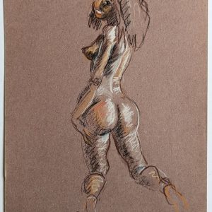 dessin d'une femme nue de dos