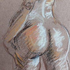 dessin d'une femme nue de dos