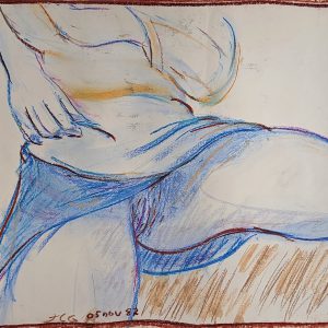 dessin d'une femme avec le sexe apparent sous ses vêtements