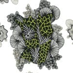 Dessin abstrait de la poitrine d'une femme