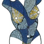 Dessin abstrait de la poitrine d'une femme