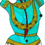 Dessin abstrait de la poitrine d'une femme