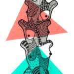 Dessin abstrait de la poitrine d'une femme